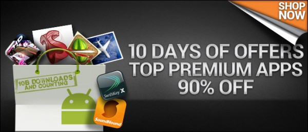 Google จัดรายการลดราคาแอพใน Android Market ฉลองยอดดาวน์โหลดทะลุ 1 หมื่นล้านครั้ง