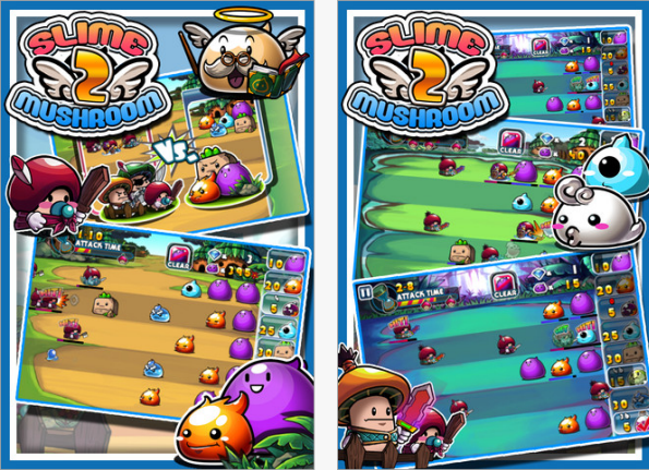 Appfree!! สนุกไปกับสงครามระหว่างกองทัพเห็ดน้อยและฝูง Slime กับเกม Slime vs Mushroom2 เกมในสไตล์ Plans vs Zombie ฟรีบน iPhone