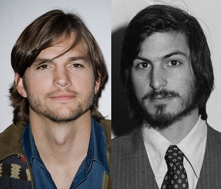 ภาพแรก แอชตัน คุชเชอร์ ในชุดเสื้อคอเต่า กางเกงยีนส์ ในบทบาท Steve Jobs จากภาพยนตร์เรื่อง Jobs