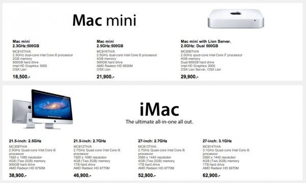 iStudio ปรับลดราคา iMac และ Mac mini (mid 2011) ลงแล้ว มีผลตั้งแต่วันนี้เป็นต้นไป