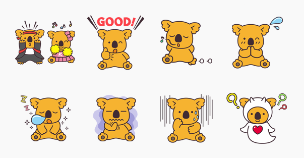 LINE แจกฟรีสติ๊กเกอร์ 4 แบบจาก 3 ประเทศ มีเจ้าหมี Koala’s March (ไม่ต้องเขย่า)ด้วย