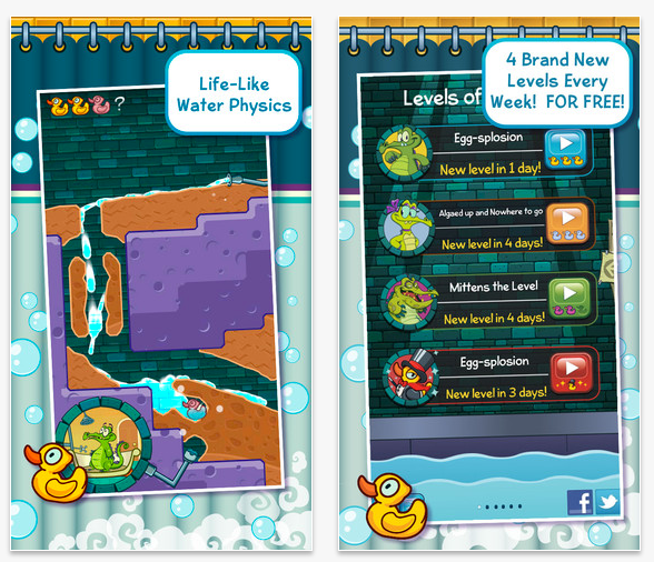 Disney ลดราคาแจกฟรีเกม Where’s My Water? สำหรับ iPhone และ iPad แล้ว