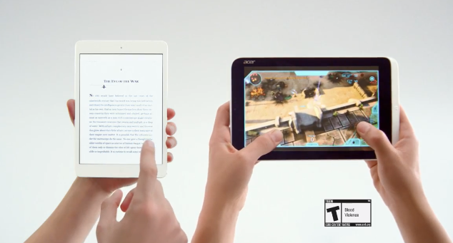 Microsoft ปล่อยโฆษณา Acer Iconia W3 แซะ iPad mini ล่าสุด ด้วยเกม Halo และ Office (ชมคลิป)
