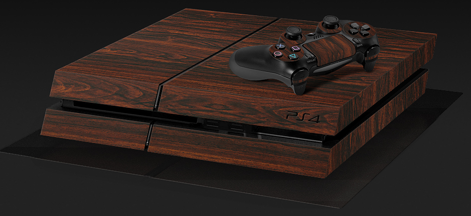 playstation-4-mahogany-wood-vinyl-decal-by-dbrand