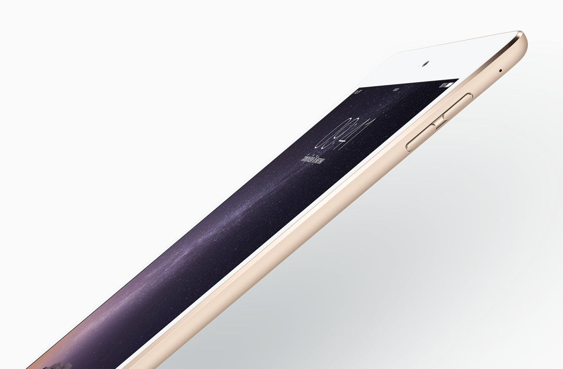 Apple เปิดตัว iPad Air 2 แท็บเล็ตที่บางที่สุดในโลก มาพร้อมสีทองสุดงามและ Touch ID