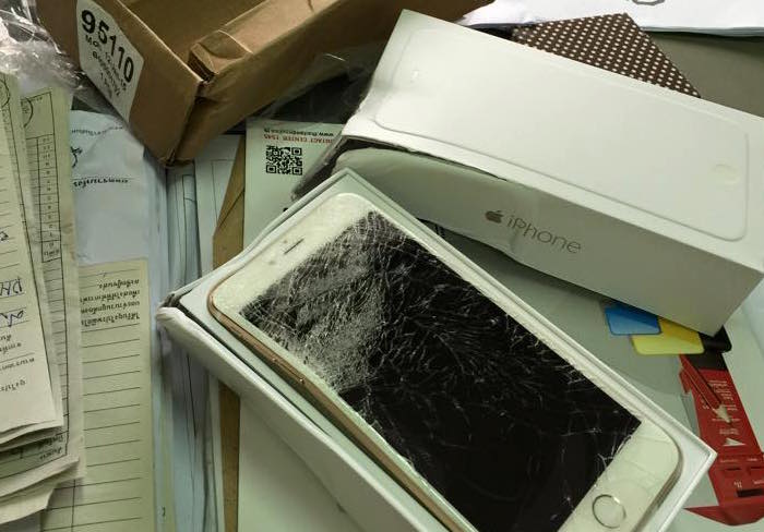 สุดช็อค!! สั่ง iPhone 6 มาจาก Apple Online Store ส่งผ่านไปรษณีย์ไทย เครื่องพังจอแตกละเอียด