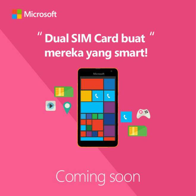 Microsoft อินโดนีเซียปล่อยทีเซอร์ Lumia 1330 รองรับการใช้งาน Dual SIM ได้ทั้ง 3G และ 4G LTE