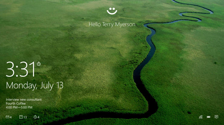 รหัสผ่านโบราณไป!! Windows 10 จะมาพร้อม Windows Hello ระบบสแกนม่านตาและใบหน้าเพื่อปลดล็อคเครื่อง