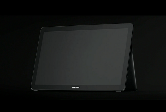 ชมภาพทีเซอร์ Galaxy View แท็บเล็ตจอยักษ์ขนาด 18.4 นิ้วพร้อมขาตั้งในตัวจาก Samsung