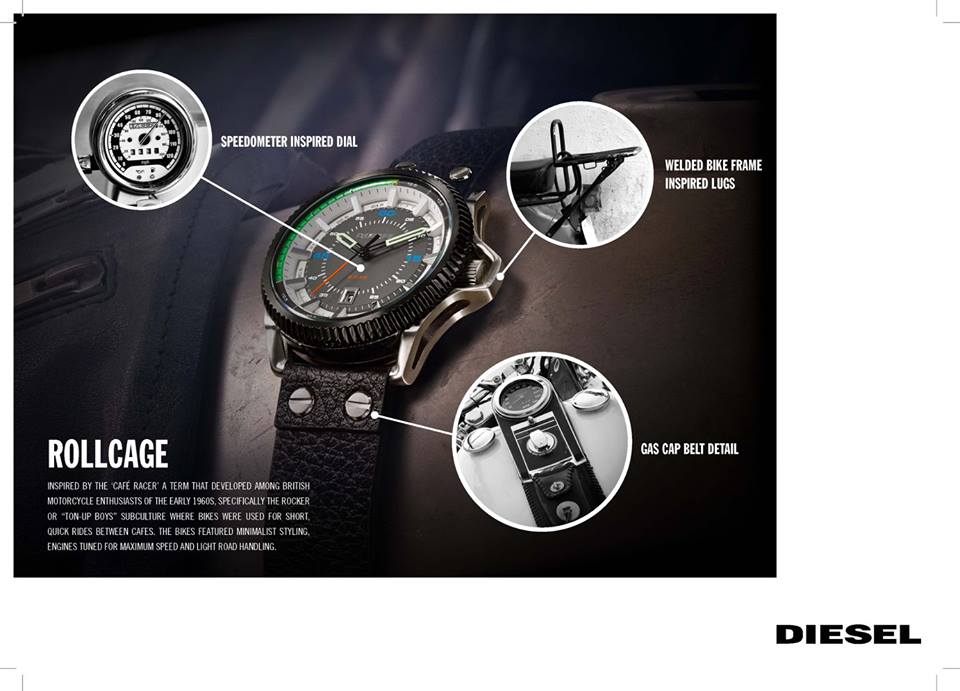 DIESEL Roll Cage Collections นาฬิกาที่ถูกออกแบบให้เสมือนชิ้นส่วนของ BIG BIKE