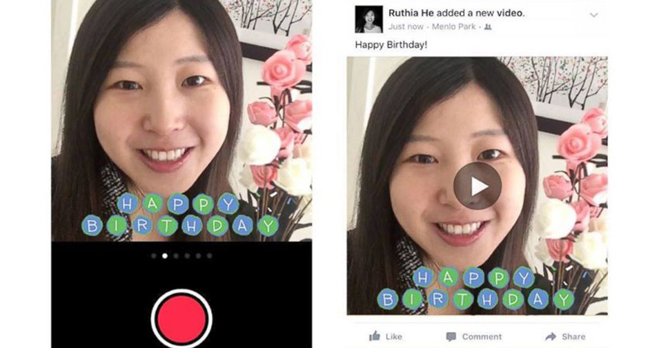 Facebook เพิ่มฟีเจอร์ Birthday Cam อัดคลิปอวยพรวันเกิดส่งหาเพื่อนบน iPhone ได้แล้ว