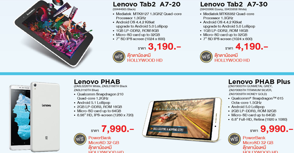 Lenovo จัดโปร แจกจริง จัดเต็ม !! ทั้งลด ทั้งแถม เฉพาะในงาน Commart Connect 2016