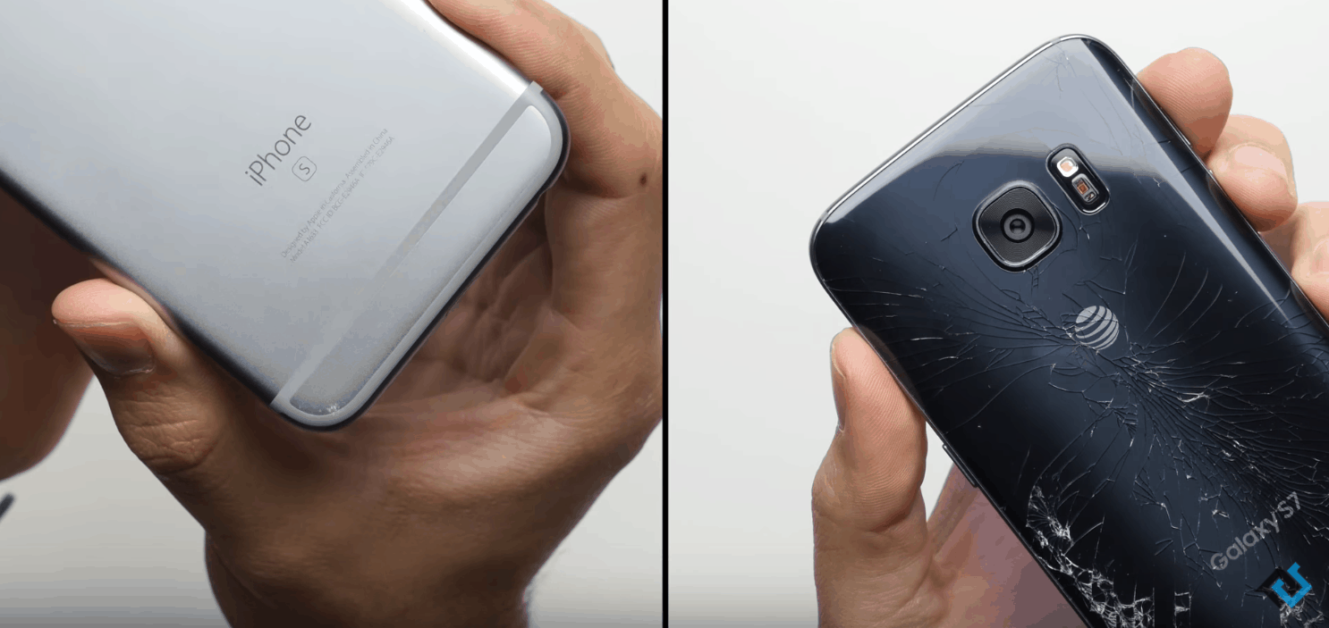 ชมคลิป Drop Test แบบมืออาชีพระหว่าง iPhone 6s กับ Galaxy S7 ใครจะแกร่งกว่ากัน