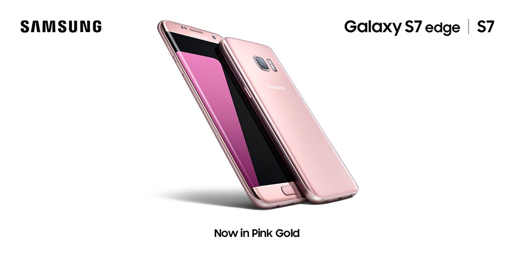 Samsung Galaxy S7 และ S7 edge สีชมพู Pink Gold วางจำหน่ายนอกเกาหลีแล้ว
