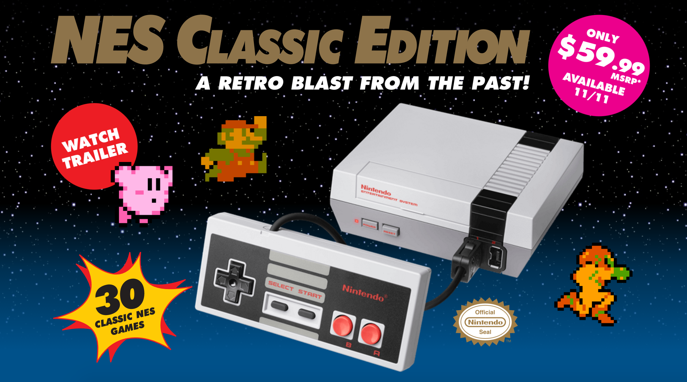 Nintendo ปล่อยโฆษณาโปรโมทเครื่องคอนโซลจิ๋ว NES Classic Edition ออกมาให้ชมแล้ว