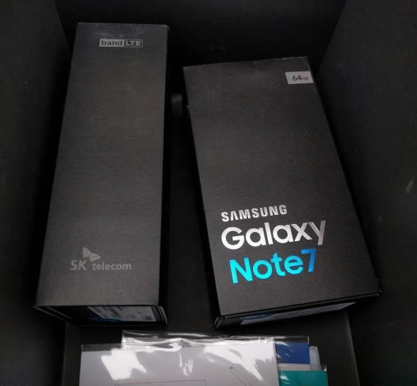 ยืนยันสเปก Samsung Galaxy Note7 ตามที่ระบุไว้บนกล่องบรรจุภัณฑ์