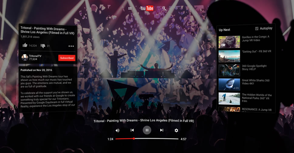 YouTube-VR-app