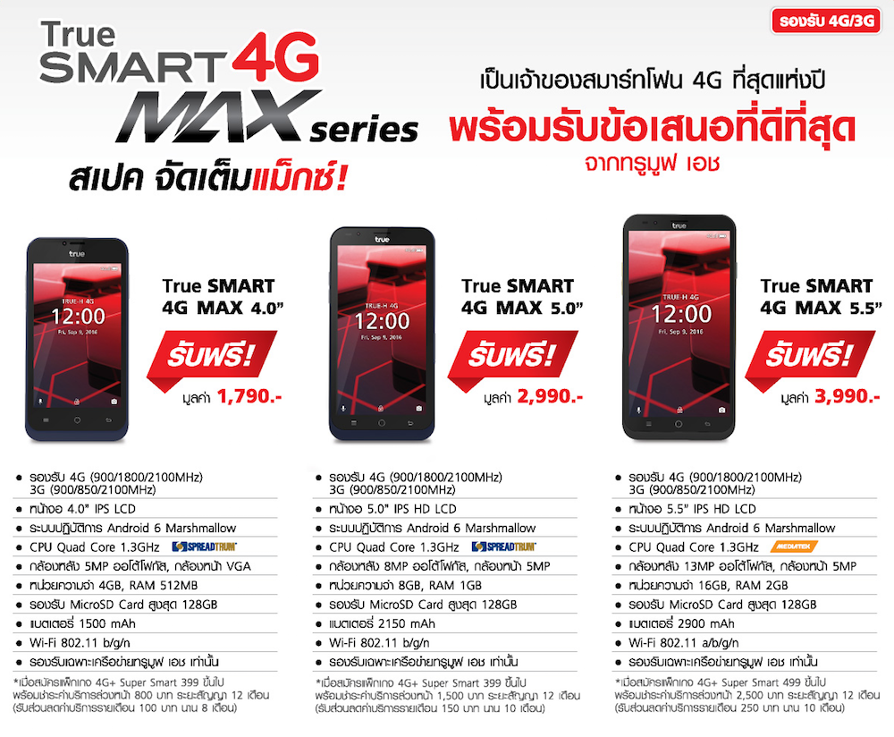 True SMART 4G MAX Series