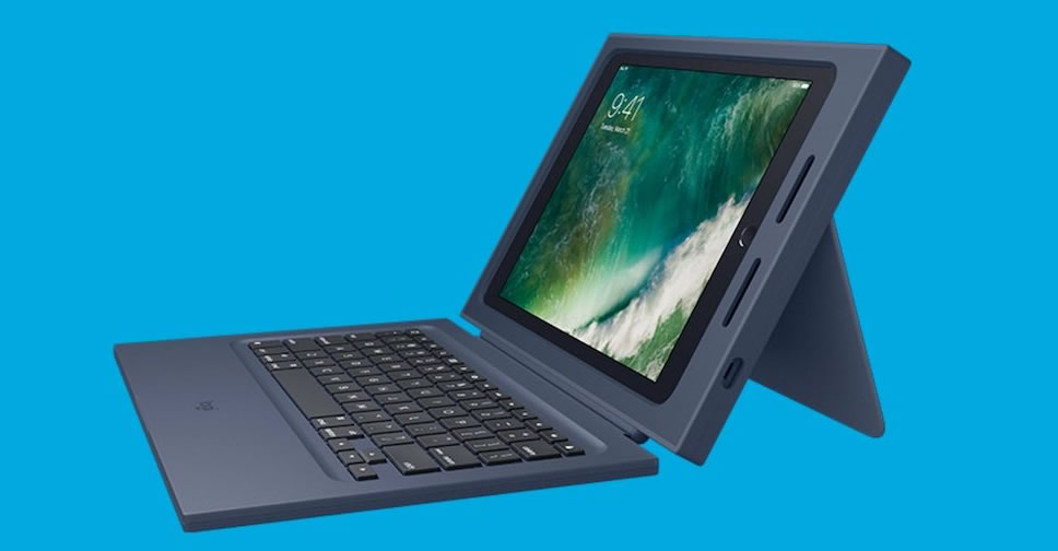 Logitech Rugged Combo เคสสำหรับ iPad 9.7 นิ้ว มีความทนทานเป็นพิเศษ มาพร้อมแผงคีย์บอร์ด
