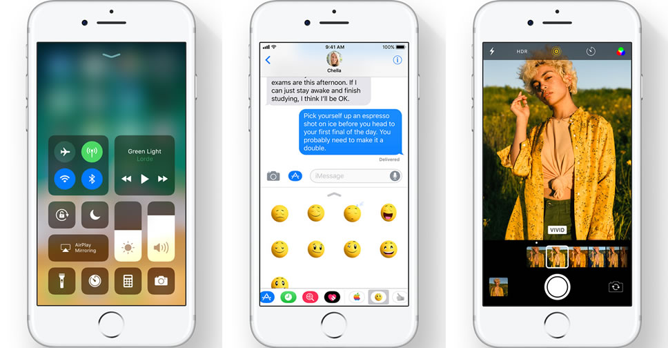 เปรียบเทียบหน้าตา User Interface ระหว่าง iOS 11 กับ iOS 10