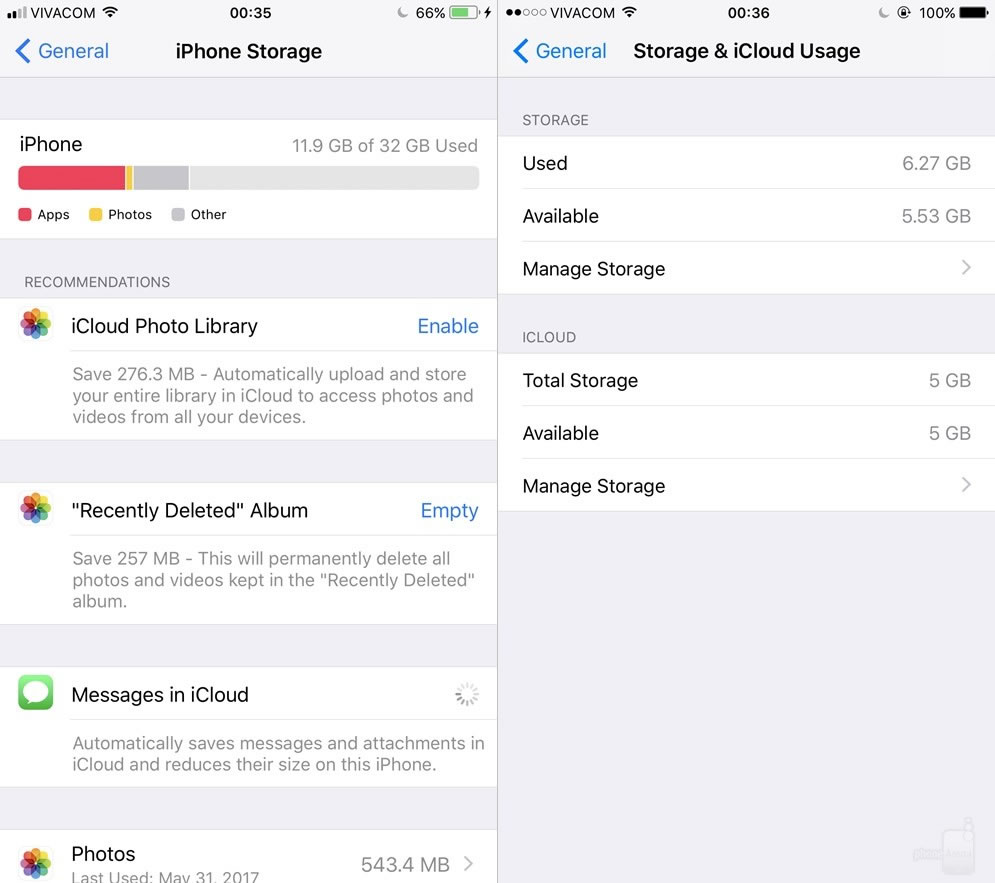 ios11-vs-ios10-Storage