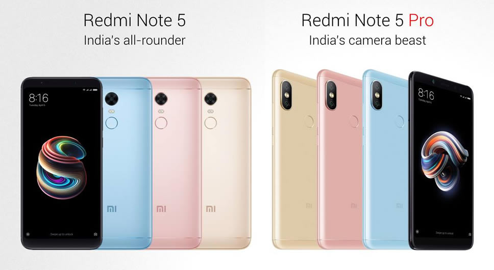 ทางการแล้ว!! Xiaomi เปิดตัว Redmi Note 5 และ Redmi Note 5 Pro เริ่มต้นราว 4,900 บาท