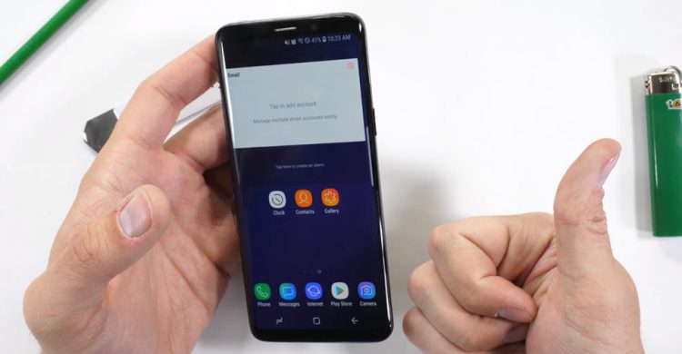 ชมคลิป Samsung Galaxy S9 และ S9+ ถูกทดสอบทั้งขูดขีด ลนไฟ และจับงอเครื่อง