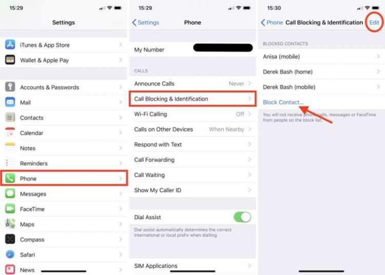 วิธีบล็อคสายเรียกเข้าและข้อความบน iPhone โดยไม่ต้องใช้แอพจากบุคคลที่สาม