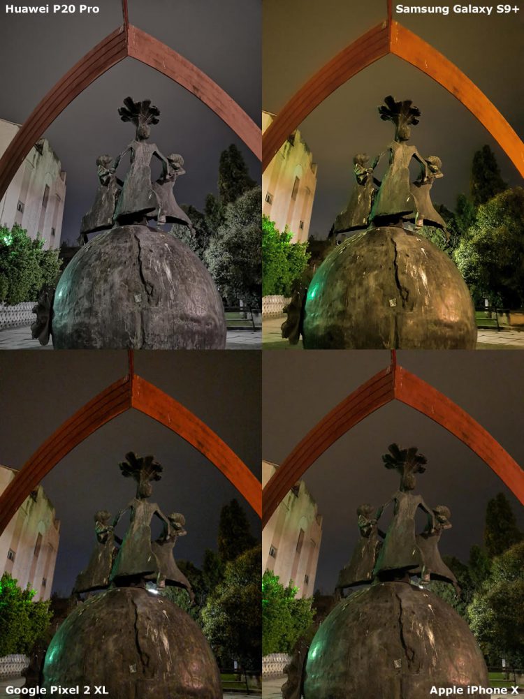 เปรียบเทียบกล้อง Huawei P20 Pro vs Pixel 2 XL vs Galaxy S9+ vs iPhone X หาผู้นำด้านการถ่ายภาพในที่แสงน้อย