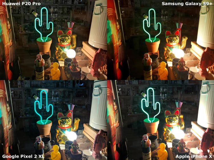 เปรียบเทียบกล้อง Huawei P20 Pro vs Pixel 2 XL vs Galaxy S9+ vs iPhone X หาผู้นำด้านการถ่ายภาพในที่แสงน้อย