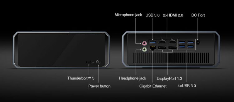 Chuwi HiGame Mini PC สำหรับเกมเมอร์ มาพร้อม 8th Gen Intel Core i7 กราฟิก Radeon RX Vega M