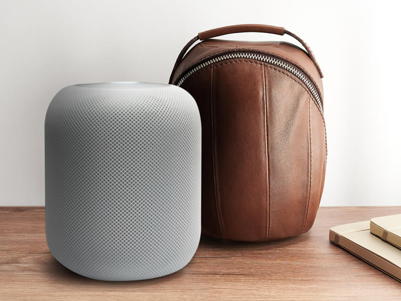 HomePod Travel Case designed by Capra Leather