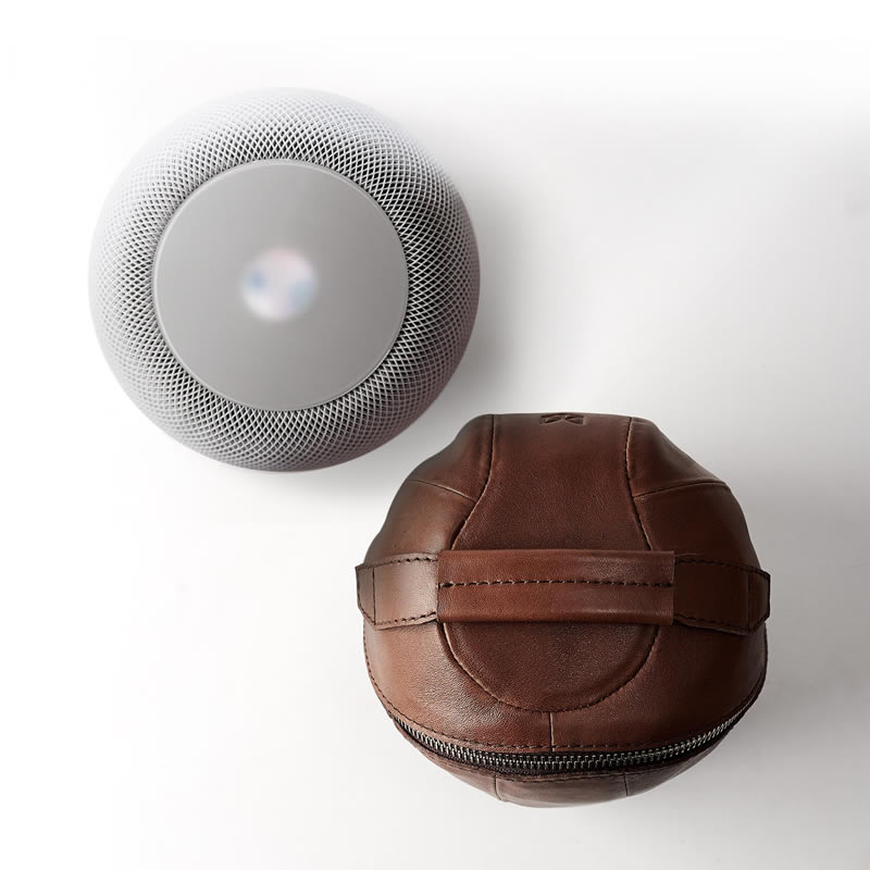 HomePod Travel Case designed by Capra Leather