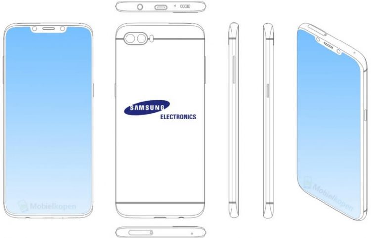 Samsung จดสิทธิบัตรสมาร์ทโฟน ใช้จอแสดงผลที่มีรอยบากเหมือนกับ iPhone X