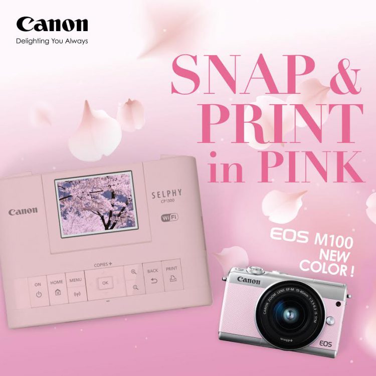 แคนนอน เผยโฉมกล้องมิเรอร์เลส EOS M100 ซากุระพิงค์ ลิมิเตทอิดิชั่น สุดคิ้วท์ เอาใจสาวๆ คาวาอี้ ให้พร้อมเซลฟี่ทุกสถานการณ์