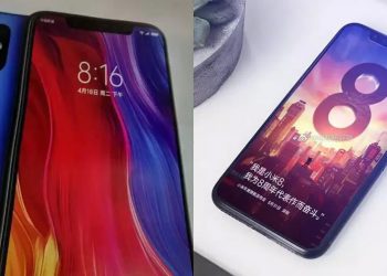 รูปภาพ Xiaomi Mi 8 บนกล่องบรรจุภัณฑ์ ยืนยันใช้จอแสดงผลแบบมีรอยบาก มาพร้อมกล้องคู่หลัง