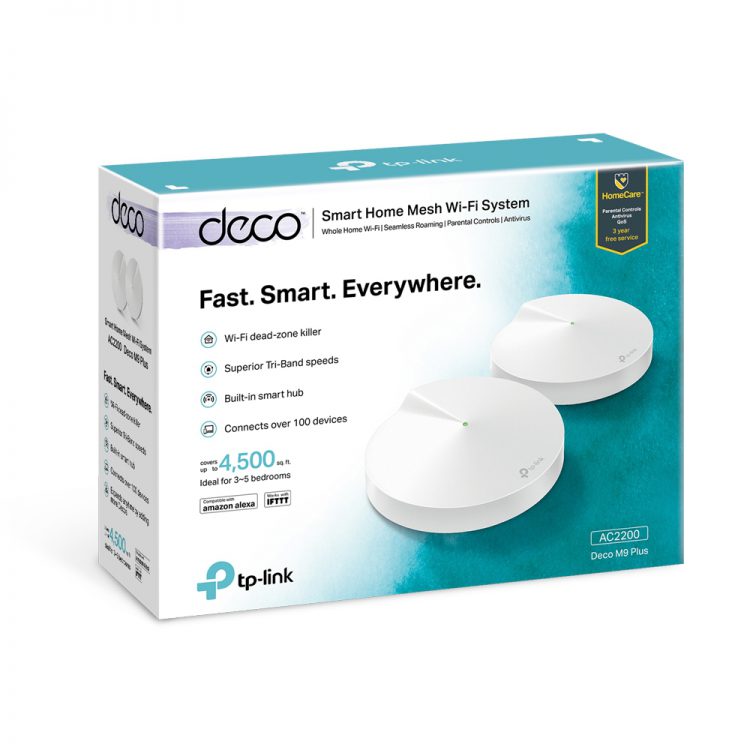 TP-Link ส่ง Deco M9 Plus อุปกรณ์ปล่อยสัญญาน Wi-Fi รุ่น AC2200 Smart Home Mesh Wi-Fi System รุกตลาดบ้าน – ธุรกิจขนาดเล็ก/กลาง