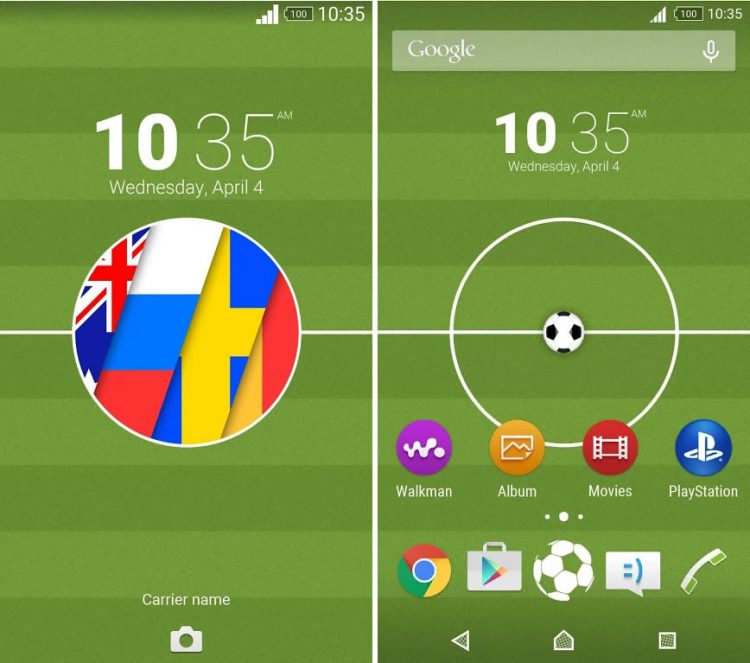 Sony ปล่อยธีม Football 2018 ให้กับสมาร์ทโฟนและแท็บเล็ต Xperia ได้ดาวน์โหลดฟรี!!