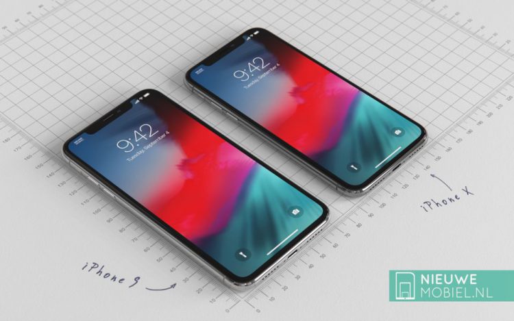 ชมภาพเรนเดอร์ iPhone รุ่น 6.1 นิ้ว เปรียบเทียบกับ iPhone X ที่มีขนาดจอ 5.8 นิ้ว