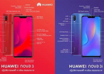 Huawei เปิดตัว Nova 3 และ Nova 3i ในไทย พร้อมเผยราคา ของแถม และกำหนดการวางจำหน่าย