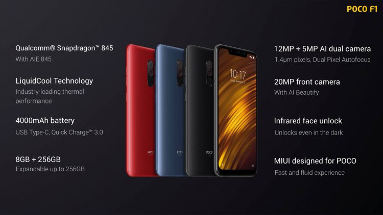 สะเทือนวงการ!! POCOPHONE F1 By Xiaomi เปิดตัวในไทย 27 สิงหาคมนี้ มาพร้อม Snapdragon 845 แบต 4,000mAh ราคาต่ำหมื่น
