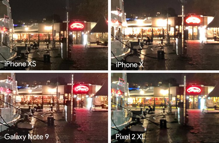 เปรียบเทียบภาพถ่ายในที่แสงน้อย ระหว่าง iPhone XS, iPhone X, Galaxy Note 9 และ Pixel 2 XL