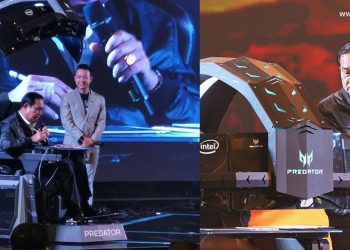 ชมภาพ นายกรัฐมนตรีนั่งเก้าอี้เกมมิ่งจาก ACER ตัวแรกของโลกในงาน Thailand Game Show 2018