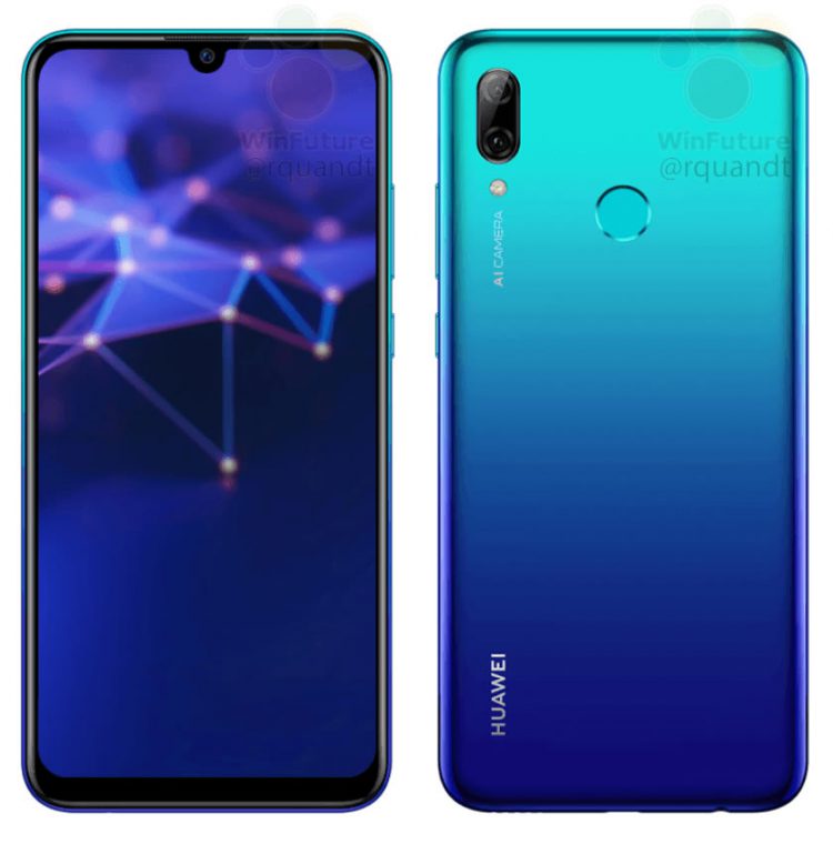 Huawei P Smart 2019 ถูกปล่อยภาพเรนเดอร์และสเปกออกมาแล้ว ใช้ชิป Kirin 710 รันบน Android 9 Pie