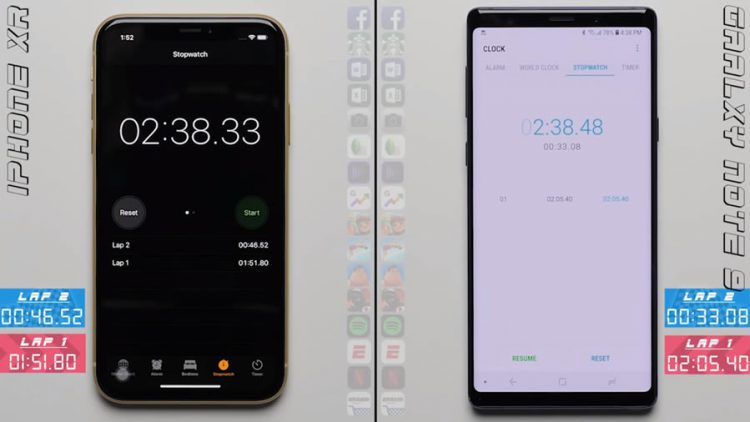 เปรียบเทียบ iPhone XR vs Galaxy Note 9 รุ่นไหนจะเปิดเข้าแอพและเกมได้ไวกว่ากัน