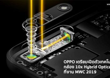 OPPO จะเปิดตัวเทคโนโลยีกล้องซูม 10 เท่าแบบ Hybrid Optical Zoom ที่งาน Mobile World Congress 2019