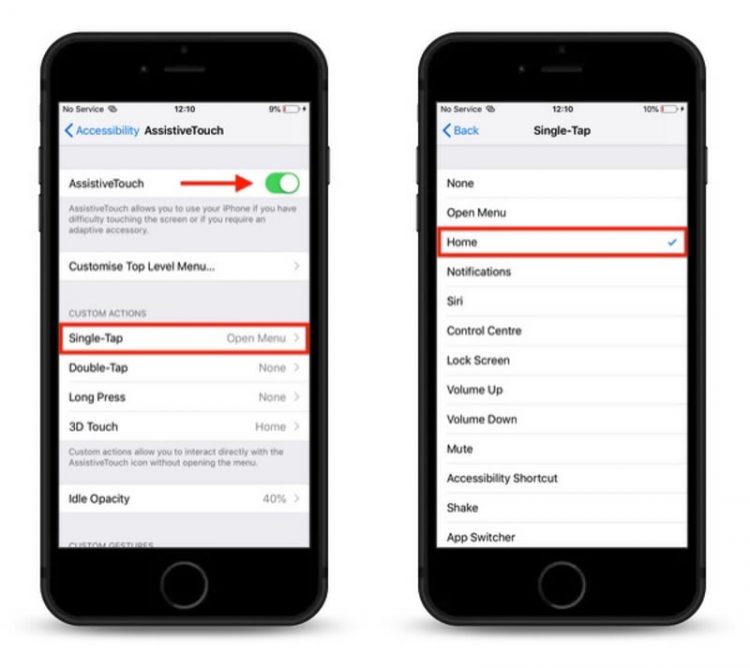 วิธีสร้างปุ่มโฮมเสมือนจริงบนอุปกรณ์ iOS โดยใช้ Assistive Touch