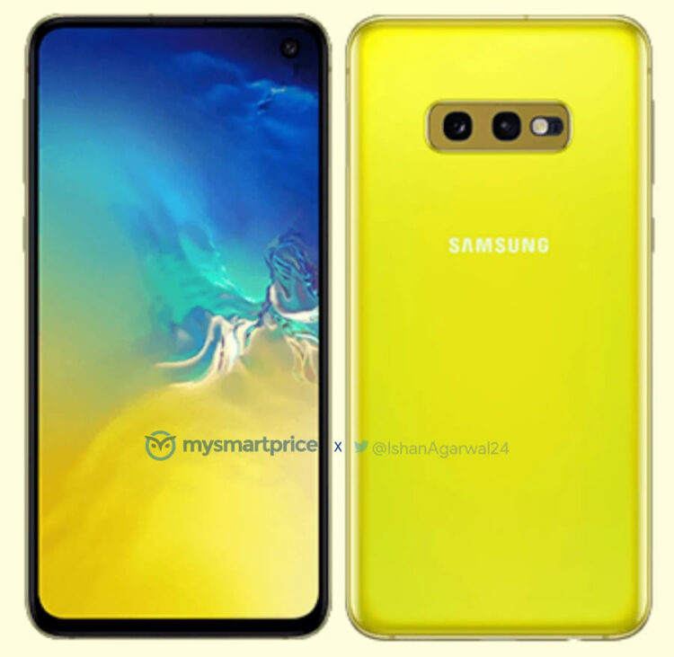 ชมภาพเรนเดอร์ Samsung Galaxy S10e สีเหลือง Canary Yellow พร้อมเผยขนาดบอดี้ Galaxy S10 Series ทั้ง 3 รุ่น