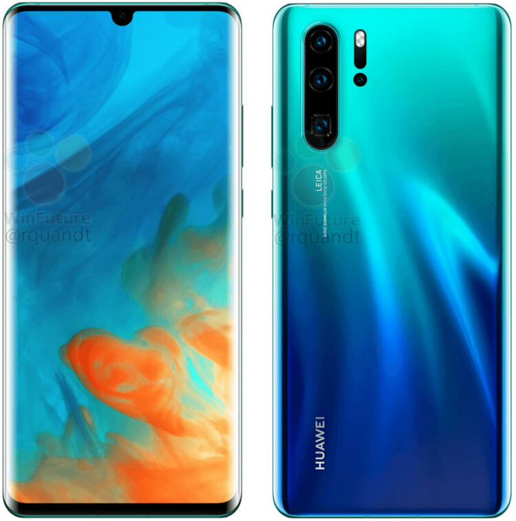 เผยภาพเรนเดอร์ Huawei P30 และ P30 Pro อาจมาพร้อมเลนส์ซูม 10 เท่า แข่งกับ OPPO