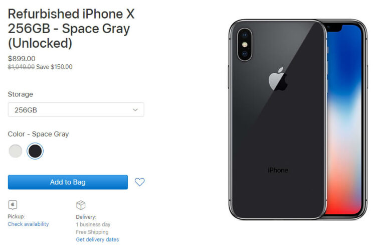 Apple เริ่มวางจำหน่าย iPhone X ที่ผ่านการ Refurbished ในราคาเริ่มต้นราว 24,100 บาท